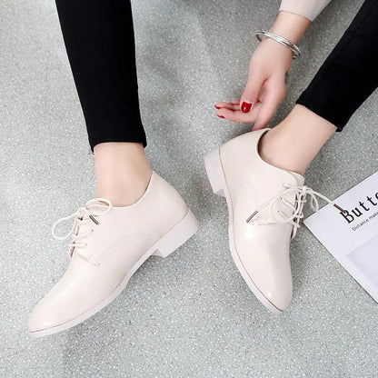 2020 Autumn Black Women's Leather Casual Shoes