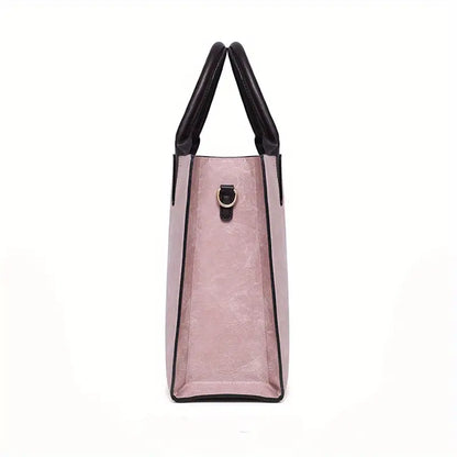 Classic Tote Bag Set - Solid Color All-Match Handbags