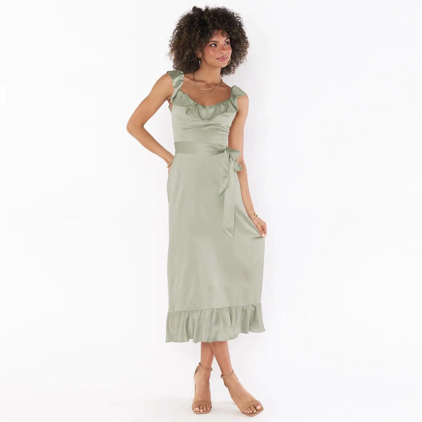 Lace Up Summer Dress for Women