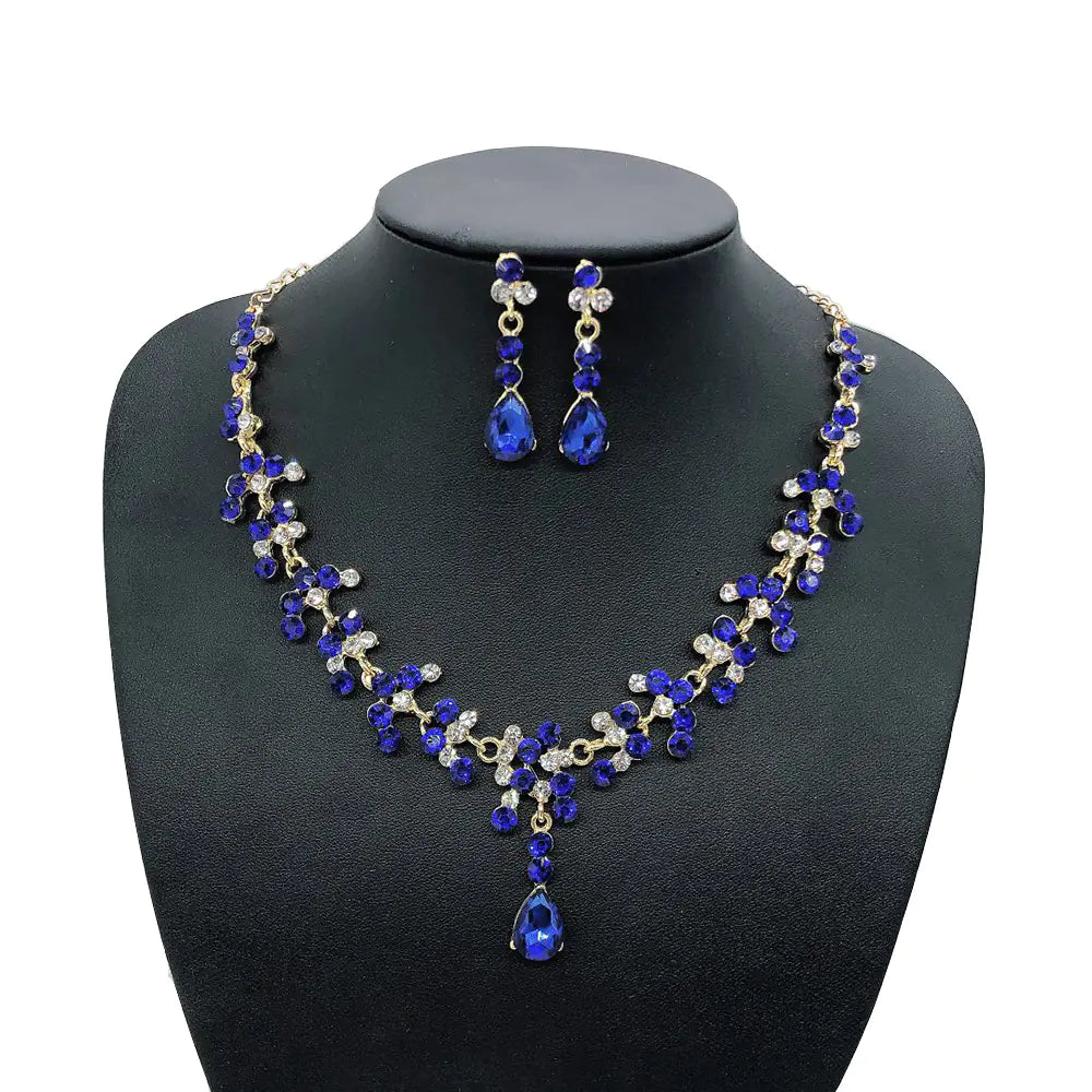 High-End European American Jewelry Set with Necklace & Earrings