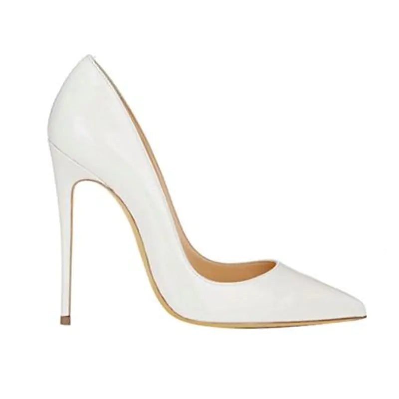 12CM Gold and Silver Patent Leather High Heels