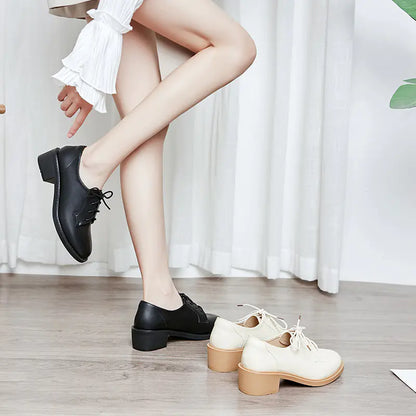 Women's Spring 2020 Chunky Heel Leather Loafers