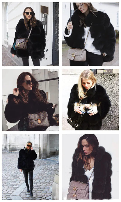 New Haining Mid-Length Winter Fur Coat for Women