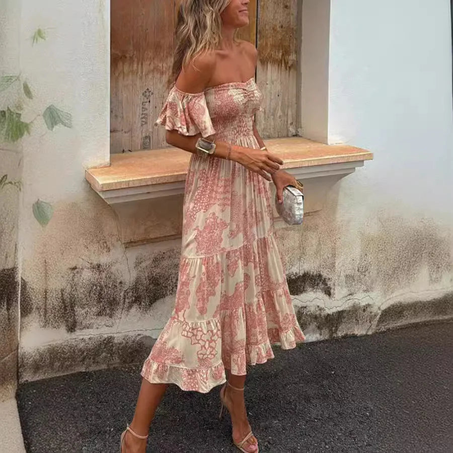 Off-Shoulder Ruffle Dress