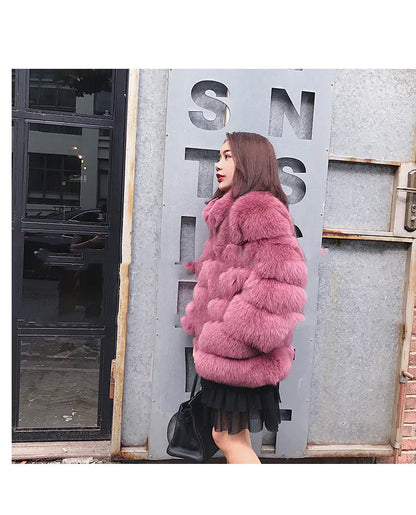 New Haining Mid-Length Winter Fur Coat for Women